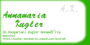 annamaria kugler business card